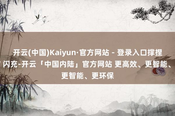 开云(中国)Kaiyun·官方网站 - 登录入口撑捏 100W 闪充-开云「中国内陆」官方网站 更高效、更智能、更环保
