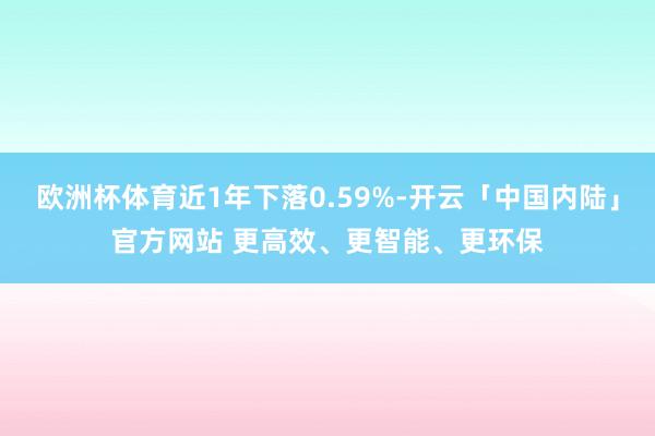 欧洲杯体育近1年下落0.59%-开云「中国内陆」官方网站 更高效、更智能、更环保