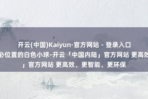 开云(中国)Kaiyun·官方网站 - 登录入口同期再生成一个未必位置的白色小球-开云「中国内陆」官方网站 更高效、更智能、更环保