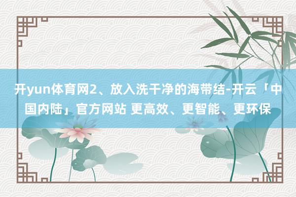 开yun体育网2、放入洗干净的海带结-开云「中国内陆」官方网站 更高效、更智能、更环保