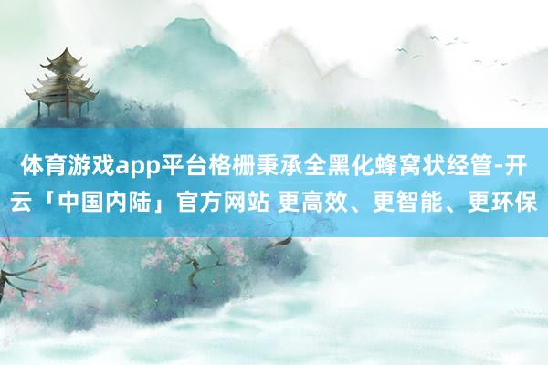 体育游戏app平台格栅秉承全黑化蜂窝状经管-开云「中国内陆」官方网站 更高效、更智能、更环保