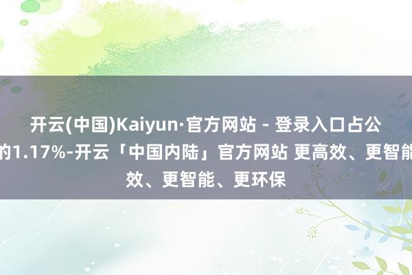 开云(中国)Kaiyun·官方网站 - 登录入口占公司总股本的1.17%-开云「中国内陆」官方网站 更高效、更智能、更环保